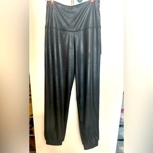 Faux leather joggers. Size small
